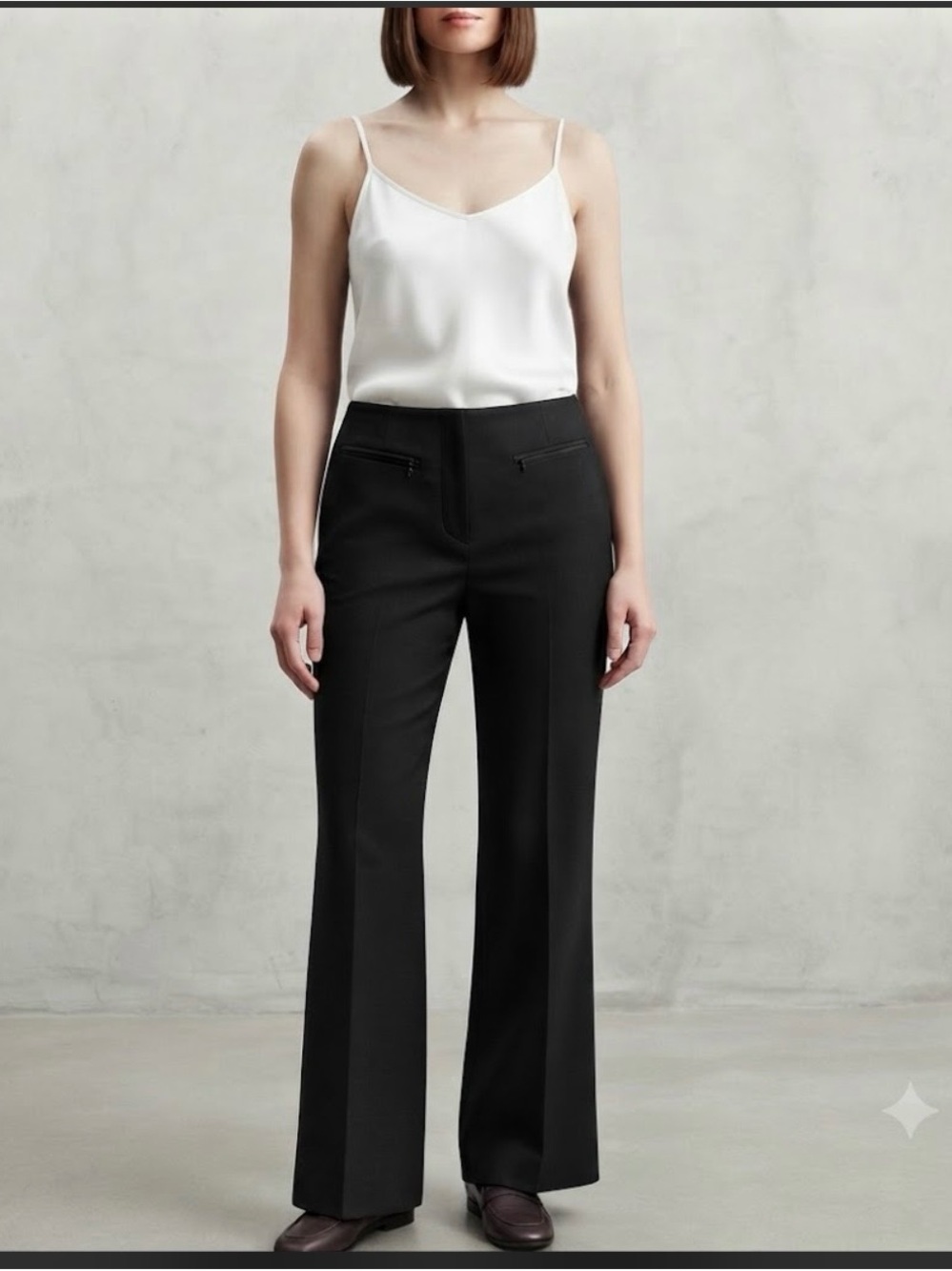 🔴 Classic Black Bootcut Trousers - Women- Size 14